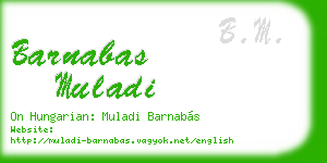 barnabas muladi business card