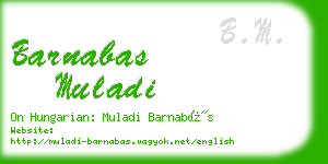 barnabas muladi business card